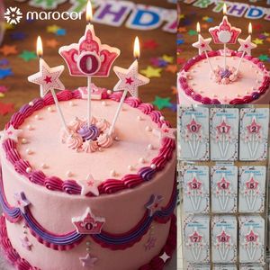 bougie couronne Rose Douceur de Princesse : Couronne et Étoiles Scintillantes