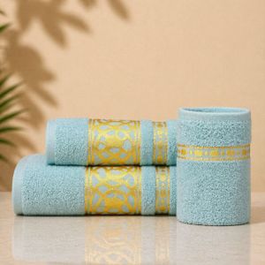 A3 HOME Pack 3 Serviette Mauresque (90x150 - 50x90 - 30x30 ) - Turquoise