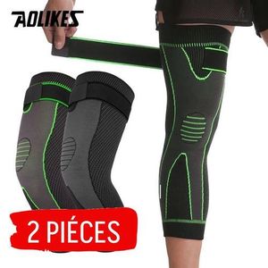 باك من قطعتين من حزام الركبة والرجل بحزام لاصق، دعامة الركبة الرياضي الطبي، يدعم الركبة ويحميها أثناء ممارسة الرياضة، يحمي الرجل من البرد أثناء فصل الشتاء