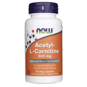 Now Acetyl-L-Carnitine 500 mg – 50 Capsules Végétales