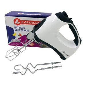 Lamacom Batteur Électrique Electro 300W Blanc et Noir