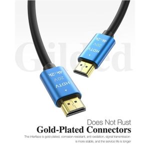 Hdtv cable hdmi vers hdmi 1,5 M 2.0 4K 3D Premium plaqué or 2160P 24K à  prix pas cher