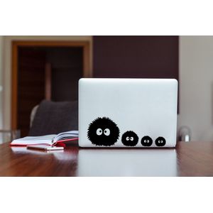 Stickers Sticker  TOTORO, Ghibli Laputa stickers ordinateur portable autocollant Noir-SL047