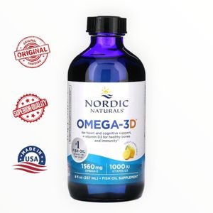 nordic naturels Omega-3D, Lemon, 8 fl oz (237 ml)