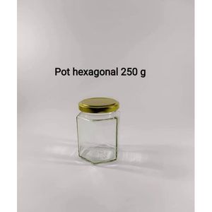 BELLE VOUS Lot de 20 Pots à Miel Hexagonaux en Verre avec