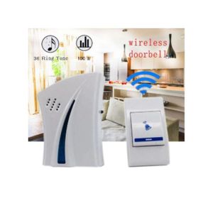 جرس ذكي لاسلكي مع 32 نغمة وإشارة ضوئية مزدوجة