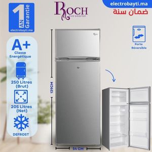 Roch ثلاجة ميني عرض - 90 لتر - رمادي