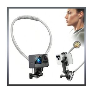 Support Tour de Cou Flexible pour Smartphone & Caméra Sport – Collier 