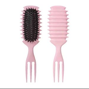 Brosse définition & volume des boucles ( Premium Curl Hair Brush)-Rose