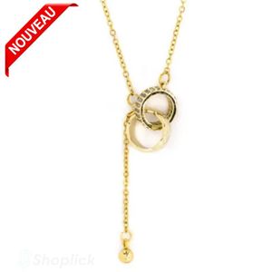 Collier femme avec pendentif cercles – Bijou chic et raffiné
