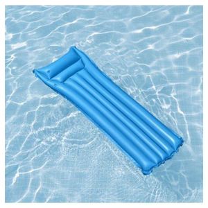 Tapis de Plage Gonflable Matelas de Piscine Gonflable Flottante - 183x69Cm - Bleu
