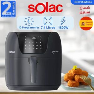 Solac  Friteuse sans huile à air chaud - AIR FRYER - 7litres - 10 programmes