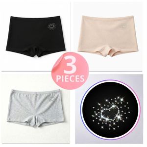Hana شورتات جذابة للسيدات، سروال رياضي مريح من القطن، ملابس داخلية، 3 قطع
