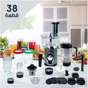 Lcicor Robot Mixeur Multifonction Électrique 38 pièces, Mini Blender de Voyage, Smoothies & Milkshakes, Hachoir Incassable, Protection Surchauffe, Anti-Fuite