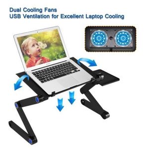 Generic support pc ordinateur portable PC Pliant Table Laptop ajustable  avec ventilation à prix pas cher
