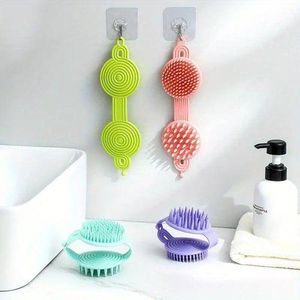 Peigne de massage du cuir chevelu en silicone, shampooing, masseur de cheveux, bain, brosse de massage du cuir chevelu, massage des points d'acupuncture du cuir chevelu, nouveau