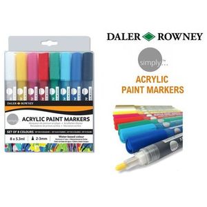 Set marqueurs peinture acrylique - Acrylic Marker - Pointe fine 1,2 mm - 6  pcs - Feutre - Achat & prix