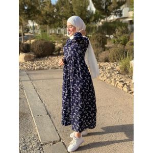 Tropical mango Robe à petites fleurs - Bleu Nuit