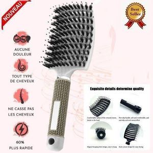 Brosse à Cheveux , Nouveaux , Démêlante Anti-Casse et Anti-Nœuds.Couleur Blanc.