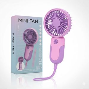 Ventilateur Portable Rechargeable USB - Mini Ventilateur de Poche 3 Vitesses Puissant