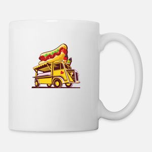 Hot Dog Bus, Foot Truck Mug, Haut Qualité , كأس ,كوب مخصص ,هدية عيد ميلاد
