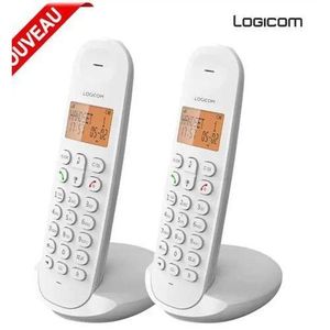 Logicom 2 téléphone fix sans fil blanc