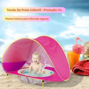 Tente de Protection Solaire pour Bébé avec Mini Piscine – Abri Anti-Vent et Anti-UV 50+