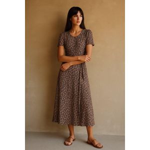 Marwa فستان ميدي أسود مطبوع من تونتيتوس - R4768E25