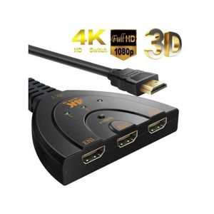 Hdmi Câble Splitter 3 en 1 entré HDMI 3 sortie 4K