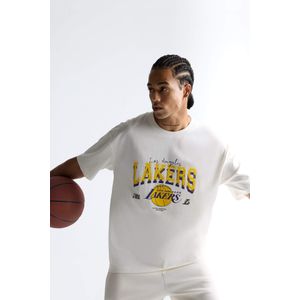 Defacto تيشيرت اوفر سايز بياقة مستديرة من لوس أنجلوس ليكرز