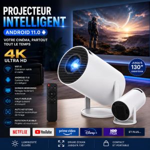  Projecteur 4K intelligent... Une expérience de visionnage sans limites.