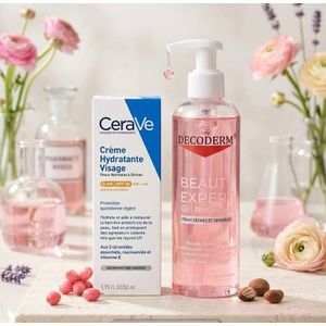 Cerave PACKGel Nettoyant Peaux Sèches & Sensibles 250 ml + Crème Hydratante Visage SPF50 – Nettoyant Visage Hydratant, Protection Solaire UVA/UVB, Céramides & Acide Hyaluronique