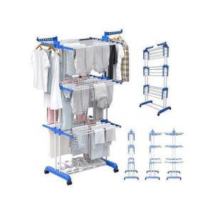 Étendage Sèche-Linge Pliable Haute Capacité – Supports de Séchage Robustes – Charge Maximale 40 kg