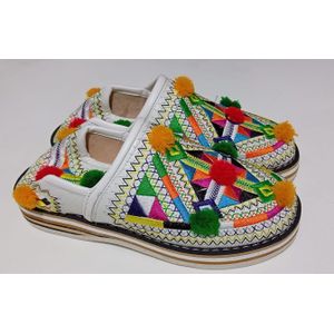 إدوكان تافراوت الأصلي للنساء والفتيات - جلد طبيعي مطرز يدويًا 