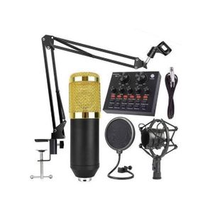 Pack Complet Micro de Studio BM-800 Avec carte son V8 et son Support Flexible