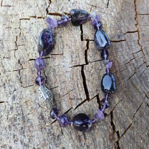 bracelet en pierres naturelles améthyste 