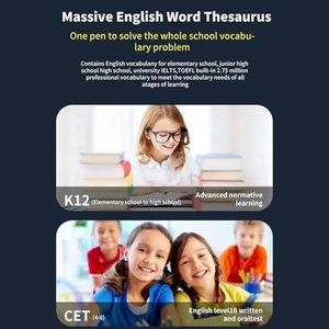 Stylo Scanner Traducteur Numérique – Dispositif de Lecture et Traduction Vocale 112 Langues avec Écran Tactile pour Voyage, Études et Travail