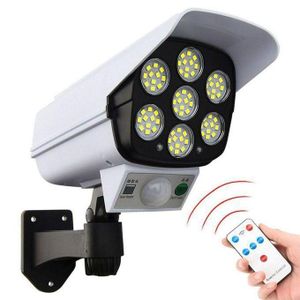 Projecteur Solaire Caméra Factice avec Détecteur de Mouvement – Éclairage Puissant & Dissuasion Antivol HD