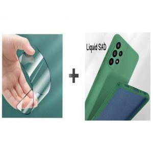 Case Pack : pochette pour Samsung A73 souple silicone Vert foncé + ciramik