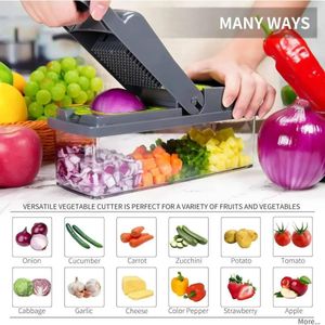 Vegetable Chopper Mandoline Slicer,Veggie Chopper, Multifunctional Food Choppers, Kitchen Vegetable Slicer Dicer Cutter,Onion Mincer,Cheese,Colander Basket,Kitchen Gadgets