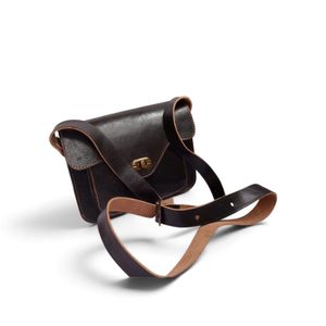 Sac Bandoulière pour Femmes en Cuir Véritable Artisanat F02 - Noir