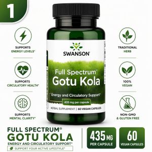 Swanson Full Spectrum® Gotu Kola, 435 mg, 60 Capsules