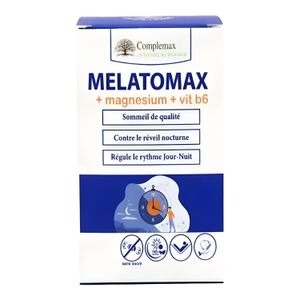 Complemax Mélatonine - Sommeil de Qualité - Régulation Rythme Jour-Nuit - 60 Gélules