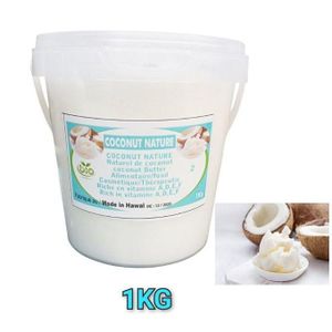 Bio Beurre de Noix de coco vierge 1 kg Riche vitamines 
