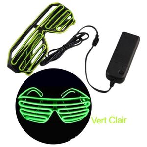 Lunettes LED Lumineuses Vert Clair – Style Festif & Tendance