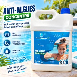 Algicide Piscine Liquide Swim-In-Clear – Traitement Anti-Algues Concentré 5L