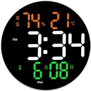 Horloge murale numérique LED, température, humidité, affichage de la date et de la semaine, compte à rebours, déco