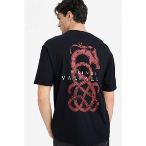 Defacto تيشيرت نص كم أوفر سايز بياقة مستديرة