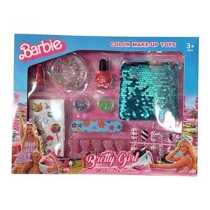 Kit de Manucure et Accessoires Beauté pour Fille – Pretty Girl Make Up Series – Avec Faux Ongles, Vernis, Paillettes et Pochette à Sequins – 3 Ans et Plus