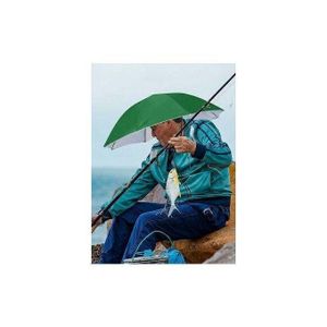 Chapeau Parapluie Pliable Vert – Protection Anti-Pluie et Anti-Soleil – Parapluie de Tête Léger et Portable – Accessoire Extérieur